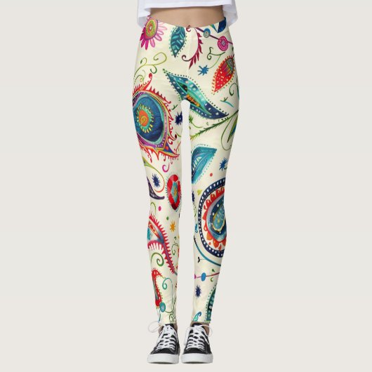 Bright Boho Design Leggings (Voorkant)