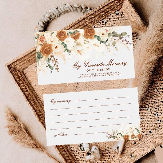Bright Boho Favorite Memory of the Bride Ticket Notitiekaartje