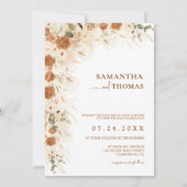 Bright Boho Herfst Rozen & Calla Lily Wedding Kaart (Voorkant)