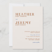 Bright Boho Kleurrijke Retro bruiloft Kaart (Voorkant)