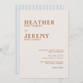 Bright Boho Kleurrijke Retro bruiloft Kaart (Voorkant / Achterkant)