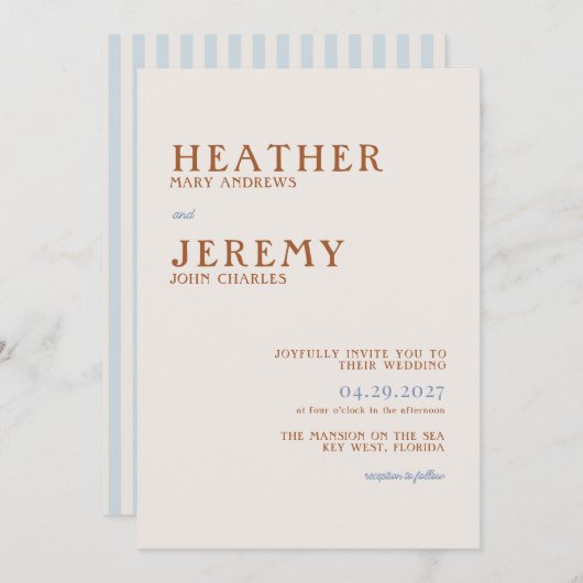 Bright Boho Kleurrijke Retro bruiloft Kaart (Voorkant / Achterkant)