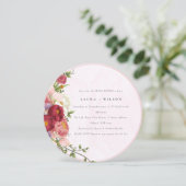 Bright Boho Rood Roze Witte Bloemen Vrijgezellenfe Kaart (Staand voorkant)