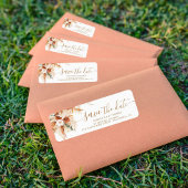 Bright Boho Sla de datum van de bruiloft retour ad Etiket