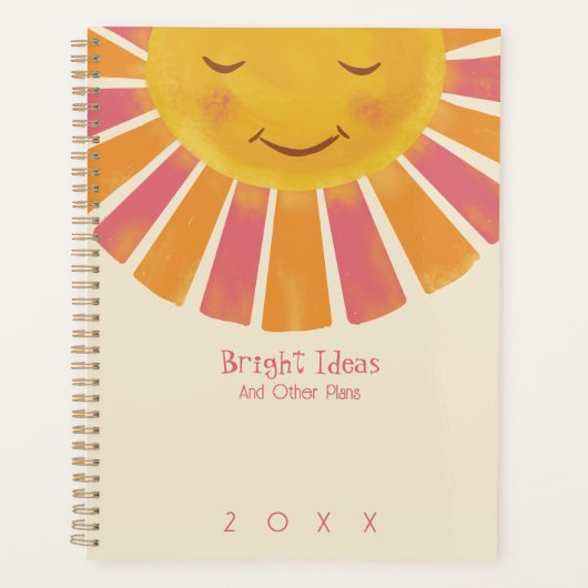 Bright, Boho Sunshine, Schattige Jaarlijks Planner (Voorkant)