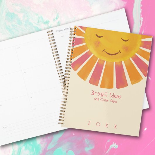 Bright, Boho Sunshine, Schattige Jaarlijks Planner