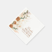 Bright Boho Terracotta Floral Bridal Shower Servet (Hoek)