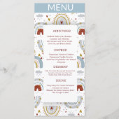 Bright Boho Terracotta Rainbows Bruiloft Menu (Voorkant)