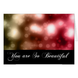 Bright Bokeh Lights 1 Je bent zo mooi Kaart