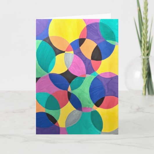 Bright Bold Abstract Ontwerp Blank Wenskaart Kaart (Voorkant)