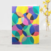 Bright Bold Abstract Ontwerp Blank Wenskaart Kaart (Gele Bloem)