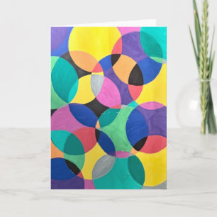 Bright Bold Abstract Ontwerp Blank Wenskaart Kaart