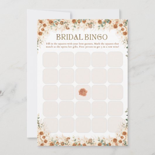 Bright Bold Bloemen Boho Vrijgezellenfeest Bingo S (Voorkant)