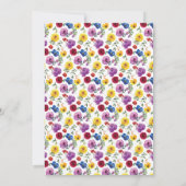 Bright & Bold Bloemen Dubbele Viering Verjaardag Kaart (Achterkant)