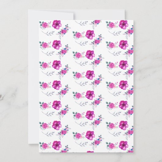 Bright & Bold Bloemen Dubbele Viering Verjaardag Kaart (Achterkant)