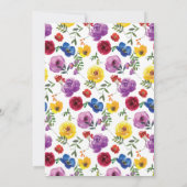 Bright & Bold Bloemen Viering van het Leven Kaart (Achterkant)