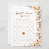 Bright Bold Boho Bruids Bingo | Terracotta Rozen (Voorkant)