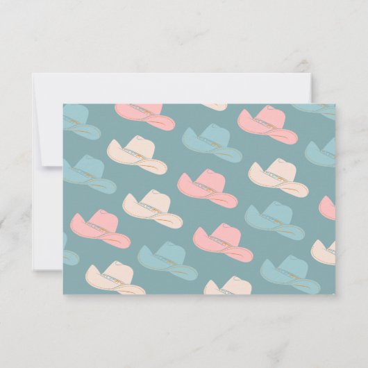 Bright Bold Cowboy Westerne Details Informatie Kaart (Achterkant)