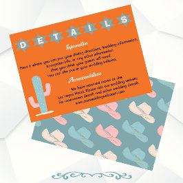 Bright Bold Cowboy Westerne Details Informatie Kaart