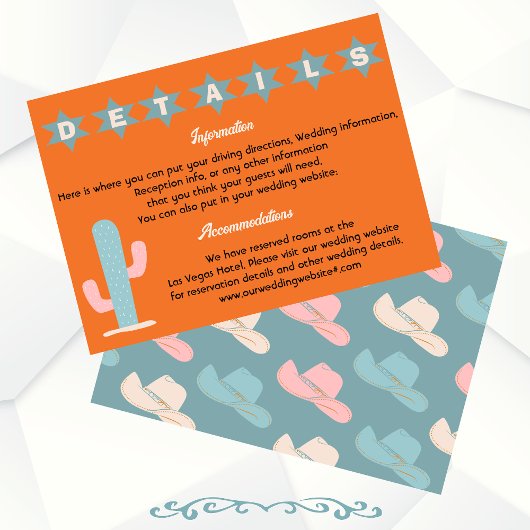 Bright Bold Cowboy Westerne Details Informatie Kaart