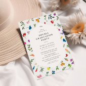 Bright Bold Dainty Bloemen Dubbele Graduation Part Kaart
