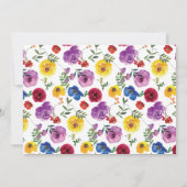 Bright & Bold Floral Baby shower Bedankkaart (Achterkant)