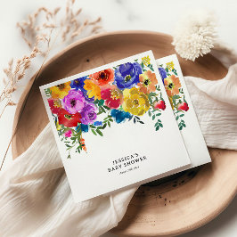 Bright & Bold Floral Baby shower Servet