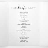 Bright & Bold Floral Funeral Memorial-programma Drieluik Uitnodiging (Binnenkant midden)