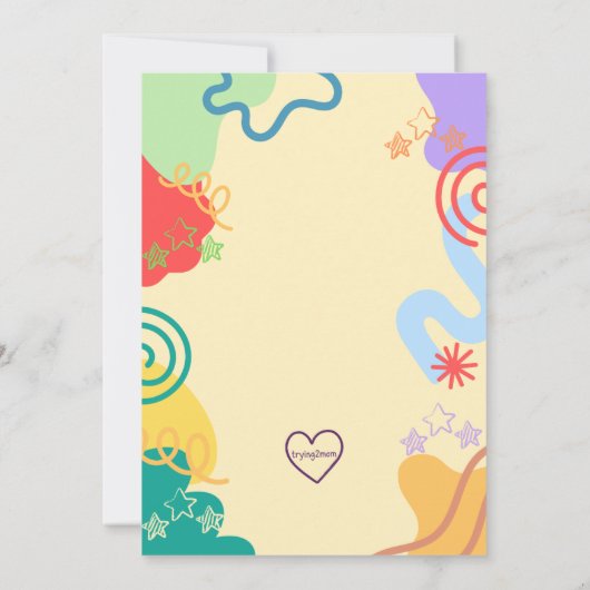 Bright, bold, fun 1st Birthday Kaart (Achterkant)