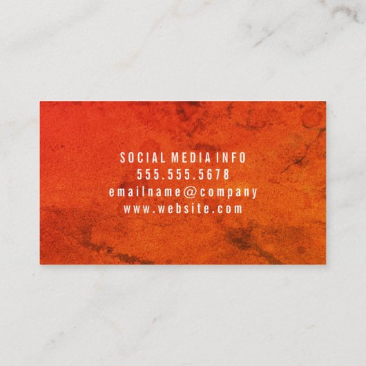 Bright Bold Grunge Visitekaartje (Achterkant)