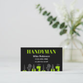 Bright Bold Handyman Business Cards Design Visitekaartje (Staand voorkant)