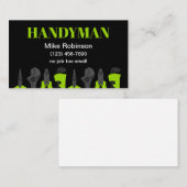Bright Bold Handyman Business Cards Design Visitekaartje (Voorkant / Achterkant)