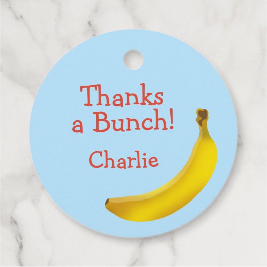 Bright Bold Kleurrijke Go Bananas Monkey Party Bedankjes Labels (Achterkant)