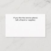 Bright Bold Moderne Huis Schoonmaak Maid Service Visitekaartje (Achterkant)