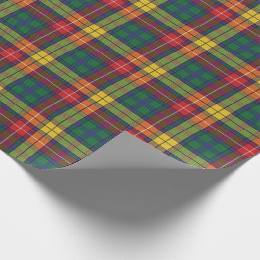 Bright Bold Plaid Clan Buchanan Tartan Cadeaupapier (Hoek)
