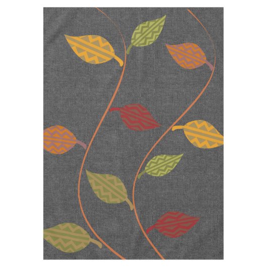 Bright Bold Rustic Herfst Herfstbladeren Patroon Tafelkleed (Voorkant)