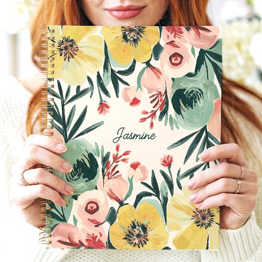 Bright Bold Schattige Expressive Floral Aangepaste Planner