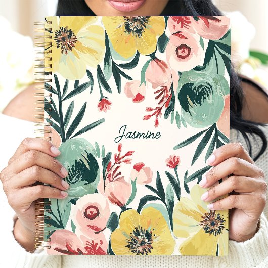 Bright Bold Schattige Expressive Floral Aangepaste Planner