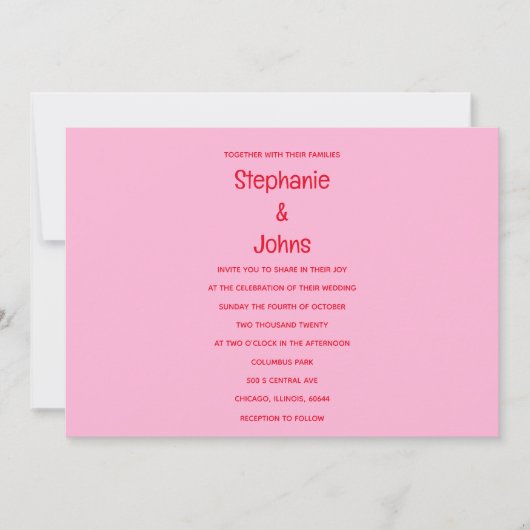 Bright Bold Sinaasappel Roze Kleurrijke Bloemen Br Kaart (Voorkant)