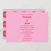 Bright Bold Sinaasappel Roze Kleurrijke Bloemen Br Kaart (Voorkant / Achterkant)