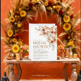 Bright Bold Terracotta Boho Autumn Vrijgezellenfee Kaart