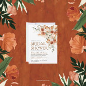 Bright Bold Terracotta Boho Autumn Vrijgezellenfee Kaart