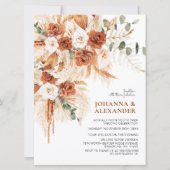 Bright Bold Terracotta Boho  Wedding  Kaart (Voorkant)
