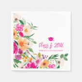 Bright bold wilde bloemen afstuderen servet (Voorkant)