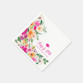 Bright bold wilde bloemen afstuderen servet (Hoek)