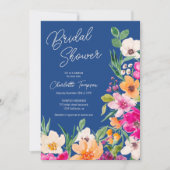 Bright bold wilde bloemen script vrijgezellenfeest kaart (Voorkant)