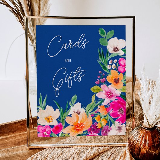 Bright bold wilde bloemen welkom vrijgezellenfeest poster