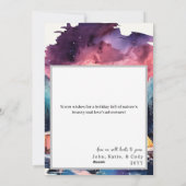 Bright Bold Winter Camping Paar Kerstfoto Feestdagenkaart (Achterkant)