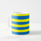 Bright Bold Yellow and Blue Stripes Koffiemok (Voorkant links)