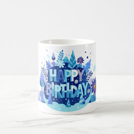 Bright Botanical Birthday Gift Koffiemok
